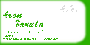 aron hanula business card